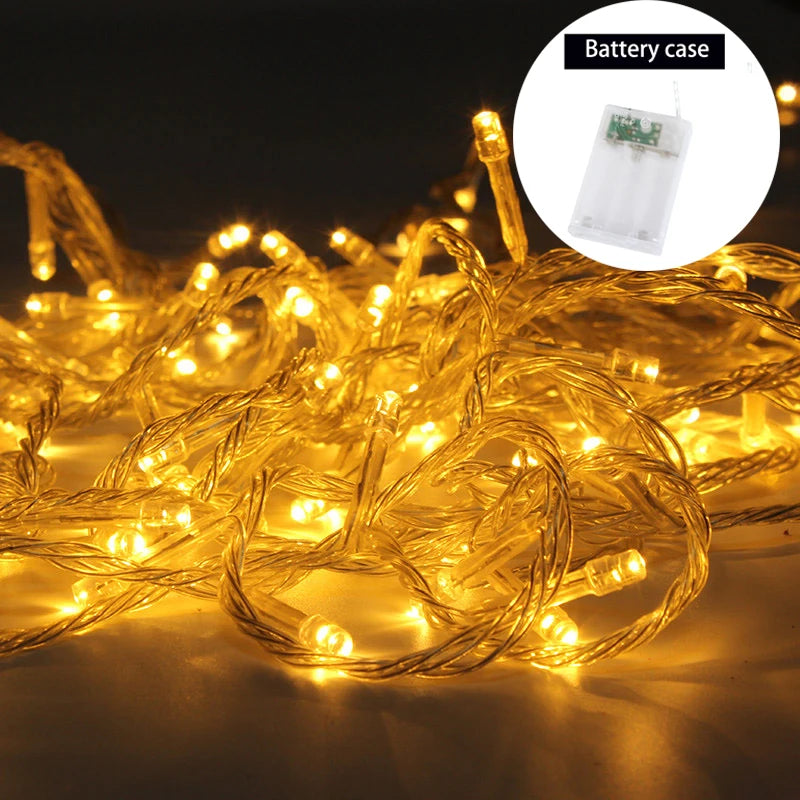 guirlande lumineuse led blanc doré décoration noël mariage fête intérieur aménagement maison moderne