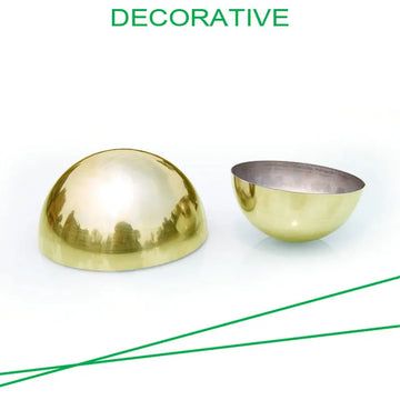 boule décorative jardin métal doré miroir poli hémisphère acier inoxydable extérieur moderne grande taille