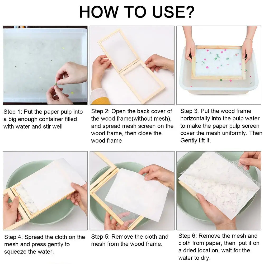 cadre bois texture naturelle feuilles séchées papier modeler coupelle plastique cuillère bois diy artisanat