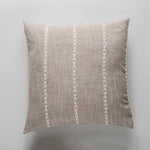 coussin carré coton lin 60x60cm motif carreaux moderne beige gris décoratif