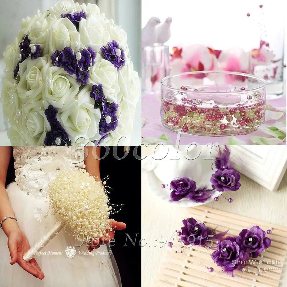 plastique blanc rose bleu clair chaines decoration mariage anniversaire noel classique