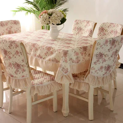 nappe table fleur rose blanche motif floral dentelle beige extérieur mariage fête romantique