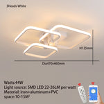 plafonnier moderne blanc noir télécommande lumière dimmable branches aluminium pvcpvc