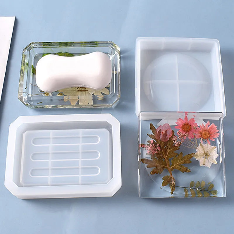 moules savon silicone géométriques modernes blanc rose gris jaune bleu