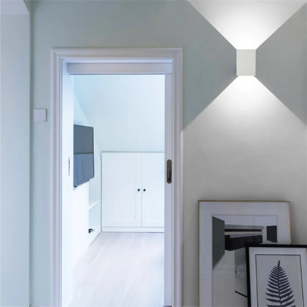 lampe murale moderne led blanc noir fixée mur éclairage cuisine chambre salle manger