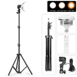 ampoule led bicolore 3200k 5600k éclairage studio maison blanc grille refroidissement moderne vis e27