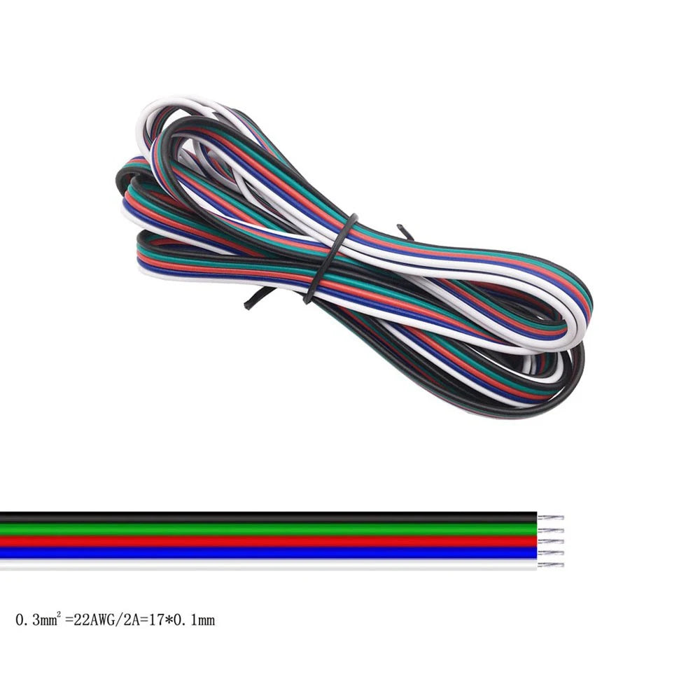 fil électrique plat ruban led ws2812b ws2811 connecteurs broches