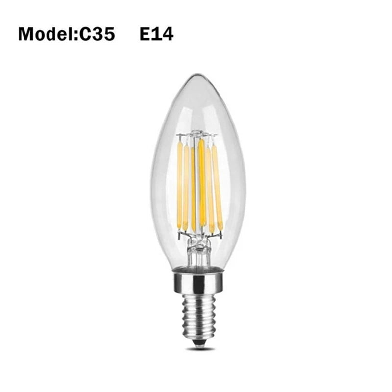 ampoules led e14 filament doré opalescent vintage transparentes 12w 8w 4w 2w 360deg