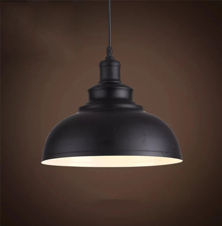 suspension lumineuse industrielle vintage fer noir ampoule led chaîne métallique salon chambrehôtel