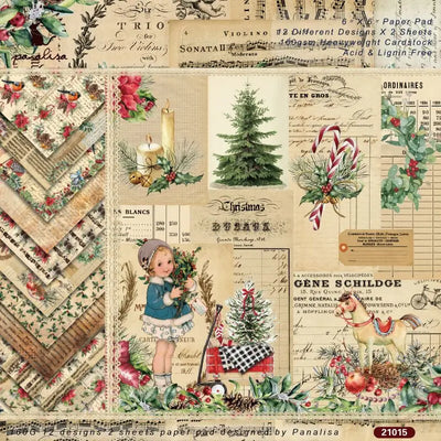Papier scrapbooking Noël motifs variés