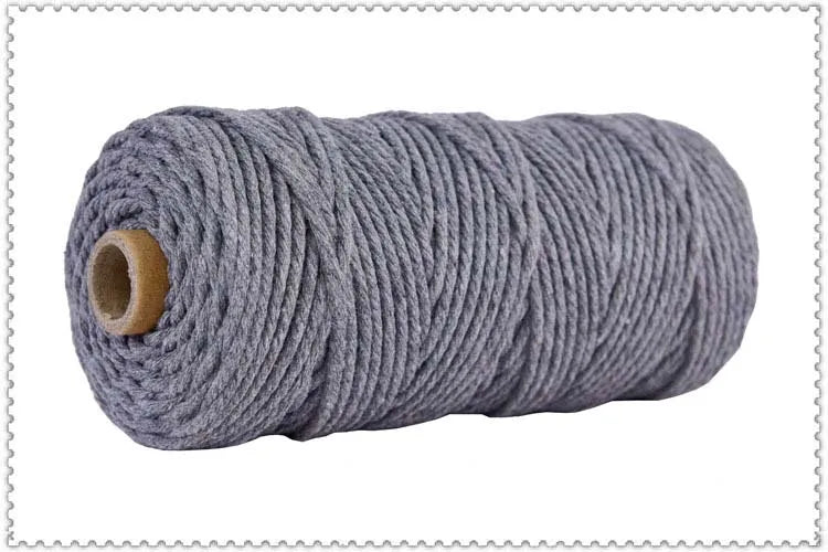 corde macramé coton torsadé mm décoration artisanale rustique fait main textile maison