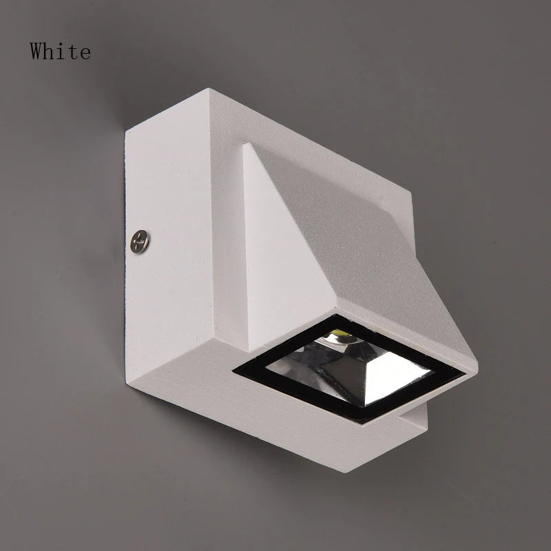 applique murale led moderne blanc noir verre trempé facile éclairage extérieur minimaliste