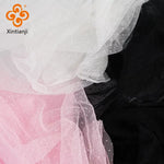 tulle rose clair noir points petits translucide délicat élégant polyester respirant tissu daim dobby