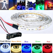 guirlande led flexible blanc chaud froid bleu rouge adhésif diy decoration intérieure extérieure 7m