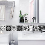 Pose facile sticker adhésif sol noir et blanc