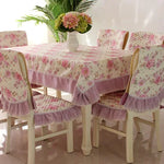 nappe table fleur rose blanche motif floral dentelle beige extérieur mariage fête romantique