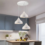 luminaire suspendu conique aluminium blanc noir moderne opaques salon chambre restaurant