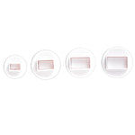 embouts gâteau coeurs fleurs étoiles formes géométriques blanc rouge violet rose jaune