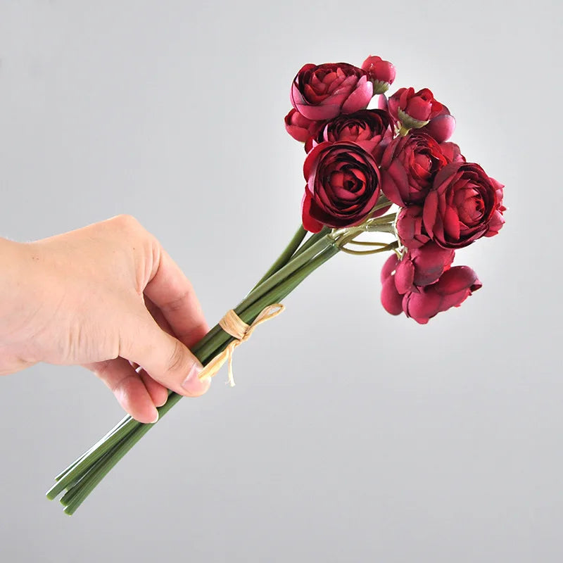 bouquet fleurs artificielles soie rose blanc vert clair moderne élégant décoration intérieur noël mariage