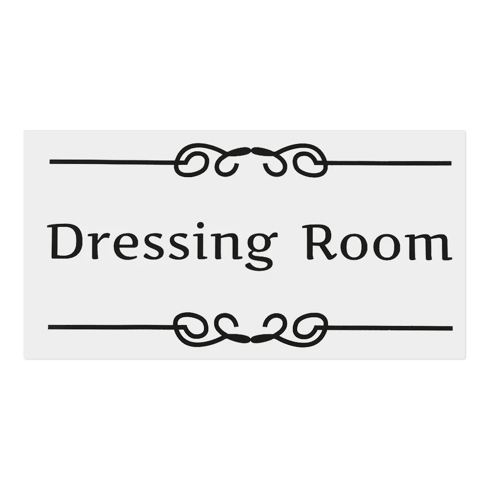 autocollants porte pvc moderne lettres stylisées classiques chambre cuisine 15x28cm adhésifs rembourables washable