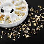 paillettes or métal 3d coeurs diamants symboles bijoux décoration remplissage uv résine époxy moule