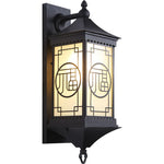 lampe murale noire moderne motif géométrique ip65 transparent aluminium echangement e27