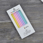Bougies fête or argentées pièces multicolores anniversaire moderne élégant