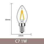 ampoules led filament dorés transparentes e12 e14 4w 6w 2700k 360° modernes 25000h