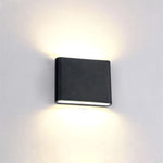 applique murale led 12w 6w waterproof contemporaine noir blanc fixations adhésives intérieure extérieure