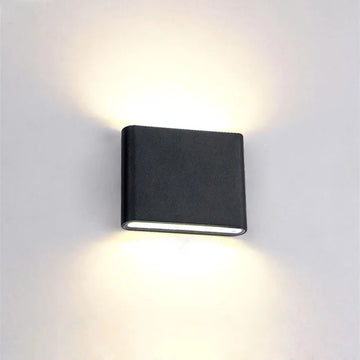 applique murale led 12w 6w waterproof contemporaine noir blanc fixations adhésives intérieure extérieure