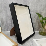cadre photo 3d bois texturé noir transparent moderne deco diy