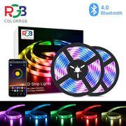 Ruban LED Bluetooth 10m 20m RGB 5050 pour chambre, contrôle par app, décoration murale intérieure