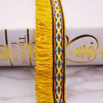 rubans jacquard franges motifs géométriques bleu rouge blanc rose ethnique boho chic opaques decoration