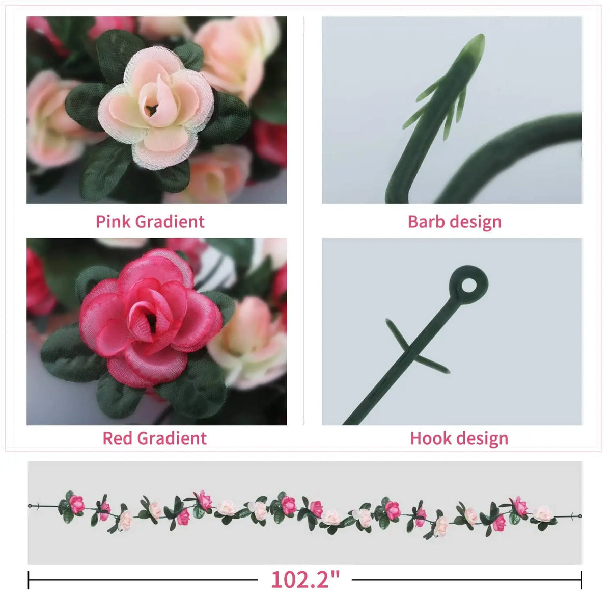 guirlande artificielle fleurs violettes vertes décoration extérieure mariage anniversaire moderne jardin fêtes