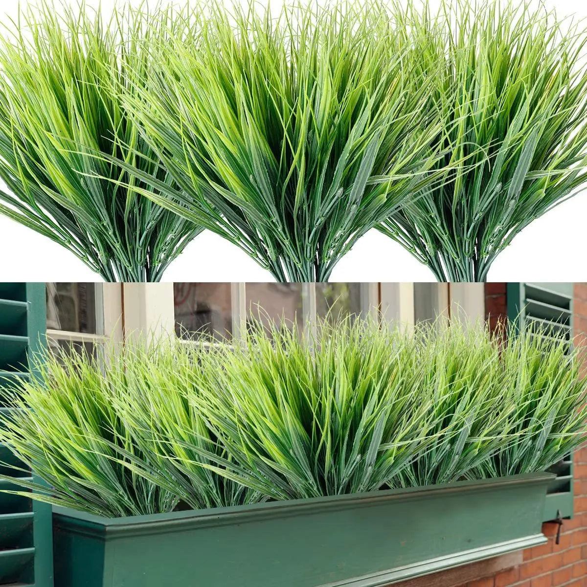 plantes artificielles herbes vertes modernes decoration intérieure pot blanc 10x10cm rustique naturel