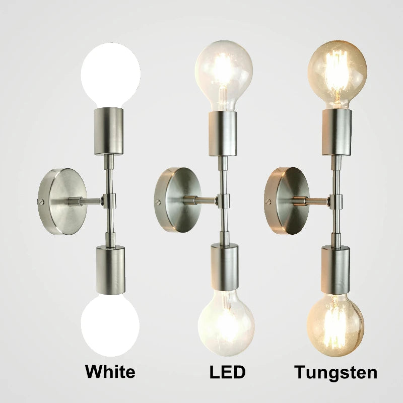 Applique murale LED double tête noire