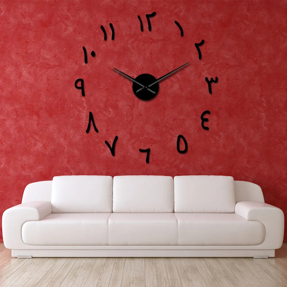 Options de couleurs disponibles pour l'horloge murale DIY : Or, Blanc, Argent, Noir