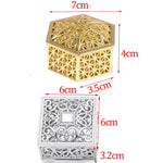 boîtes bijoux or argent élégantes ajourées classiques bonbons favor mariage trinkets organizer