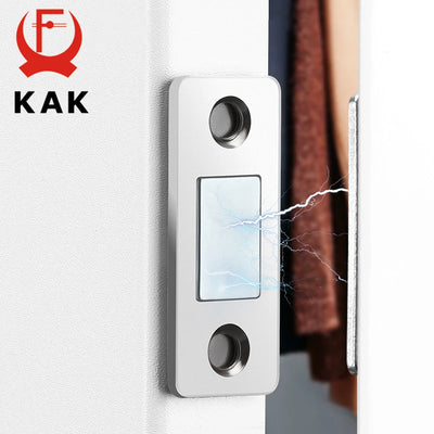 Loquet magnétique invisible pour porte coulissante en métal argenté