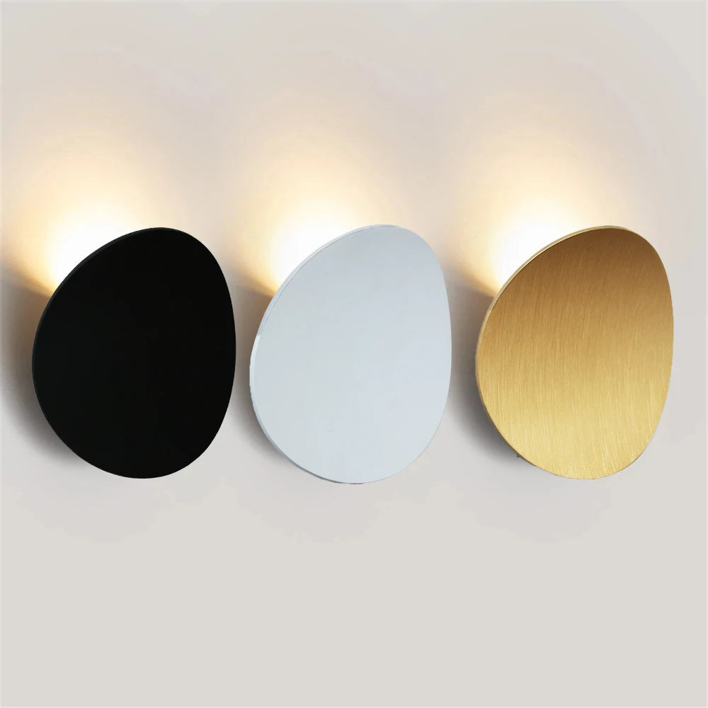 applique murale moderne aluminium noir blanc doré fixée mur éclairage quotidien led chambre salon