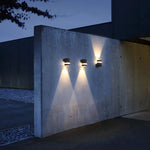 applique murale led extérieure moderne ip65 aluminium texturé noir blanc 6w 12w