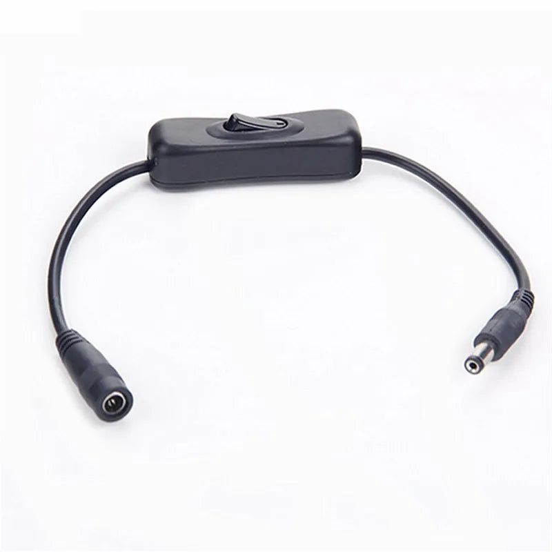 interrupteur led noir blanc switch touch dimmer cable alimentation connecteur dc clips moderne