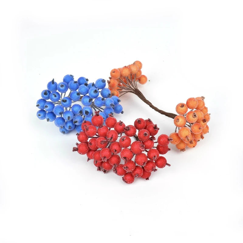 décoration intérieure bouquets artificiels baies colorées tiges fines brillantes maison fête anniversaire