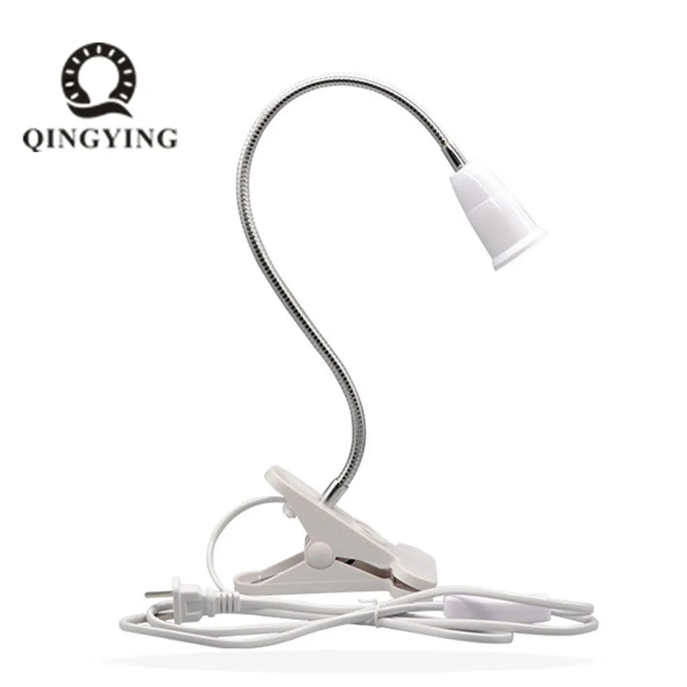 lampe flexible blanc moderne pince câble interrupteur ampoule E27 certification CCC