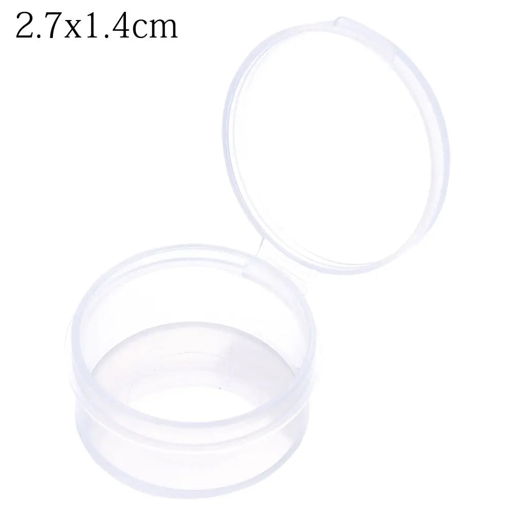 boîtes rondes transparentes réutilisables boites rangement petites bijoux modernes pratiques