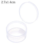 boîtes rondes transparentes réutilisables boites rangement petites bijoux modernes pratiques