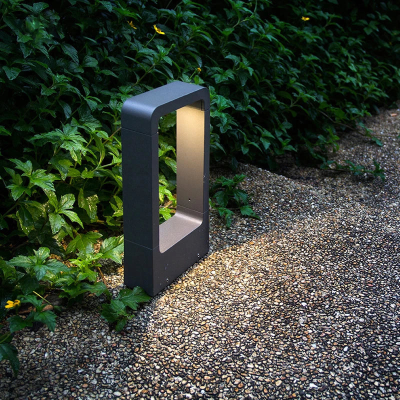 lampe solaire moderne noir ip65 aluminium câble électrique led étancheextérieur autonomeplantage sol