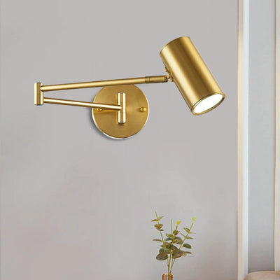 Applique murale LED orientable moderne en aluminium noir pour éclairage de salon
