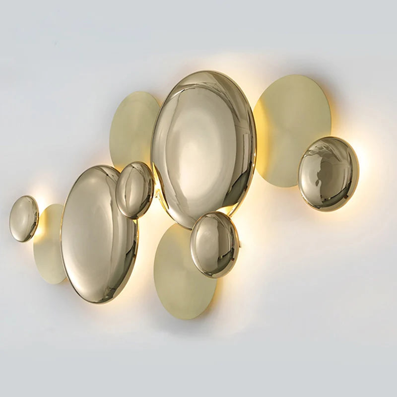 applique murale contemporaine dorée minimaliste ampoules led 220v 110v
