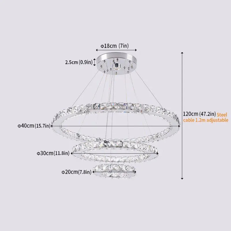 suspension lumineuse moderne spirale strass blanc doré contemporain sans ombre